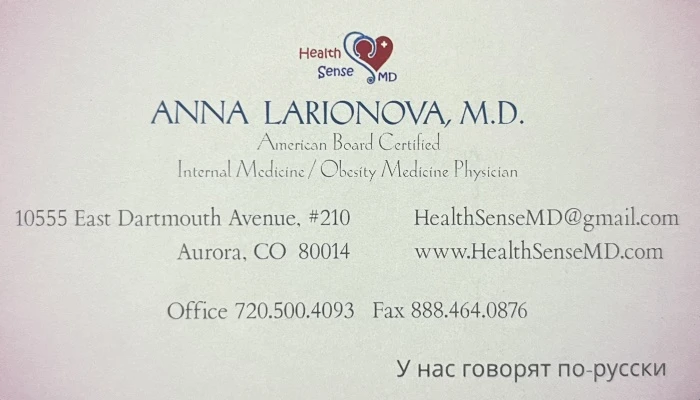 Anna Larionova Business Card