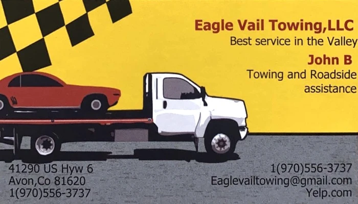 Eagle Vail Towing Business Card
