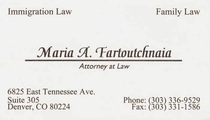 Maria Fartoutchnaia Business Card