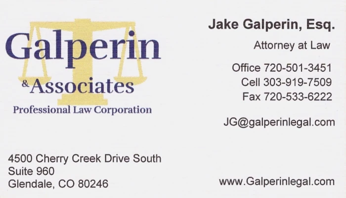 Jake Galperin Business Card
