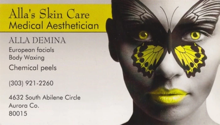 Alla's Skin Care Business Card