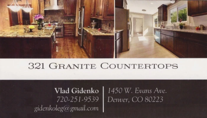 321 Granite Countertops Business Card