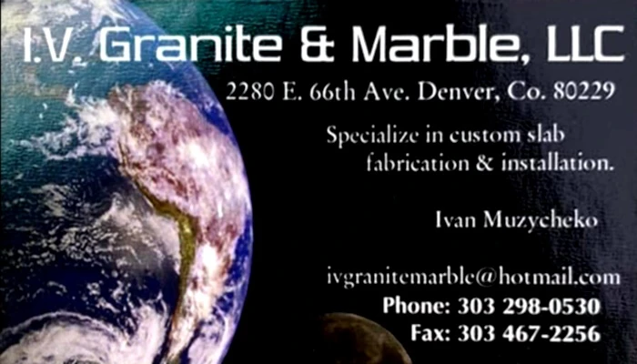 I.V. Granite and Marble Business Card