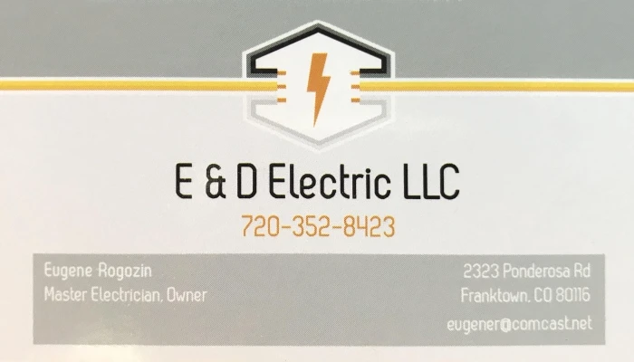 E and D Electric Business Card