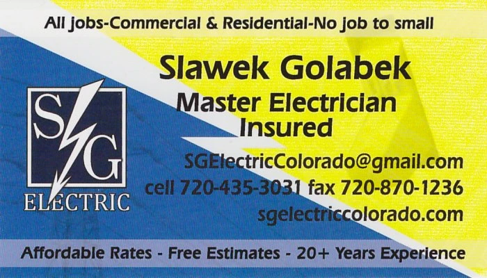 SG Electric Business Card