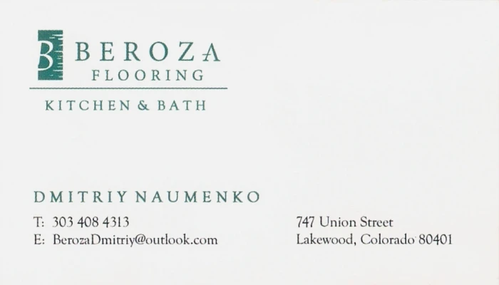 Beroza Flooring Business Card