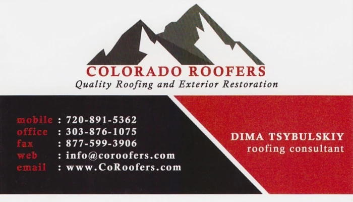 Colorado Roofers Business Card