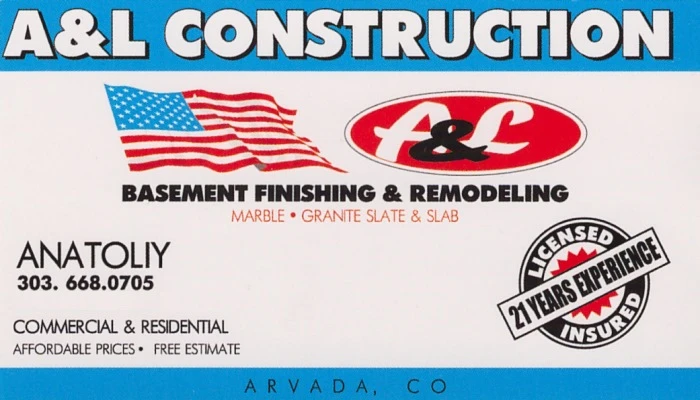 A & L Construction Business Card