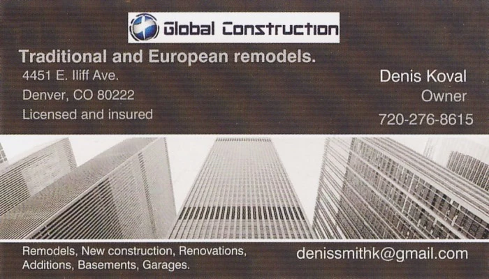 Global Construction Business Card
