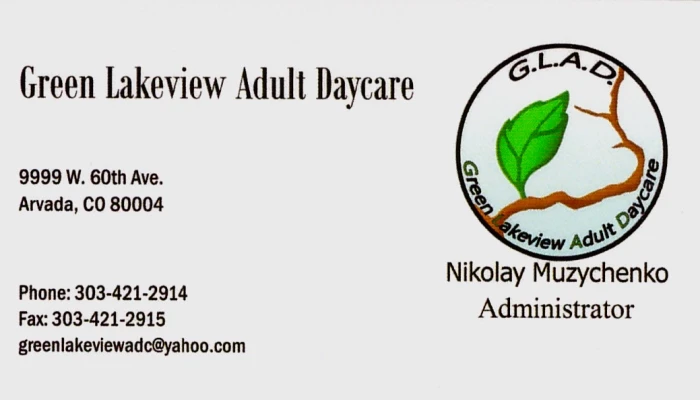 Green Lakeview Adult Daycare Business Card