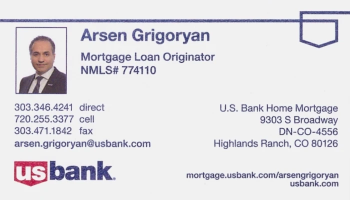 Arsen Grigoryan Business Card