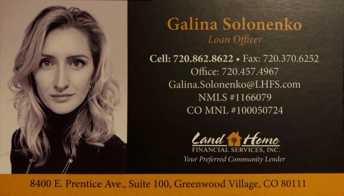 Galina Solonenko Business Card