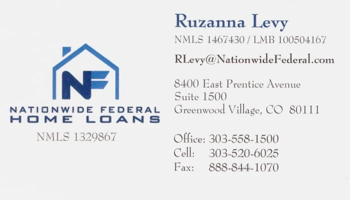 Ruzanna Levy Business Card