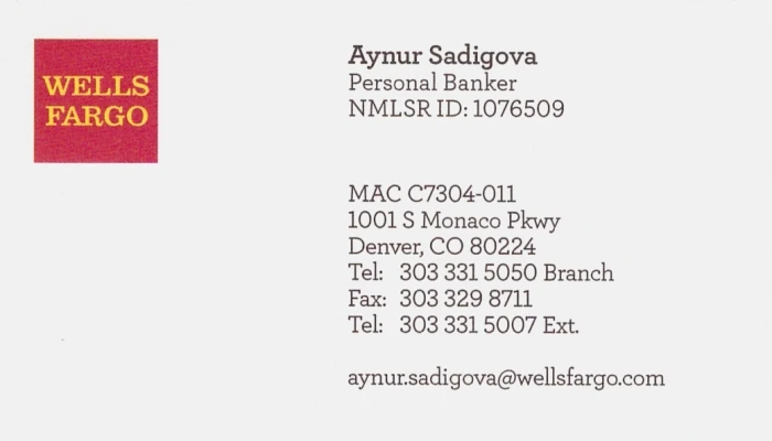 Aynur Sadigova Business Card