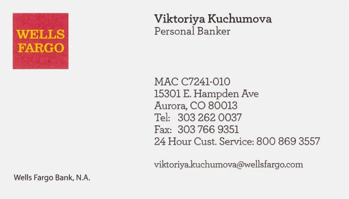 Viktoriya Kuchumova Business Card