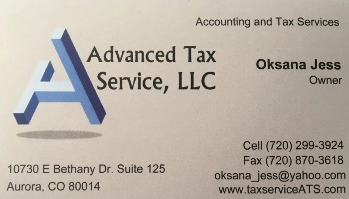 Advanced Tax Service Business Card