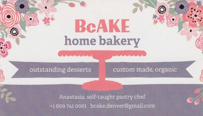 BcAKE Home Bakery Business Card