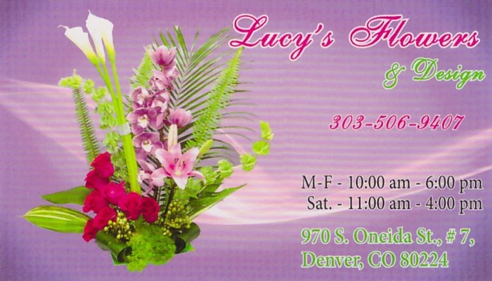 Lucy's Flowers Business Card