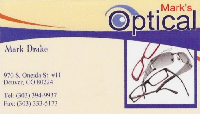 Mark's Optical Business Card