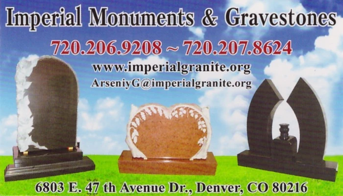 Imperial Monuments Business Card