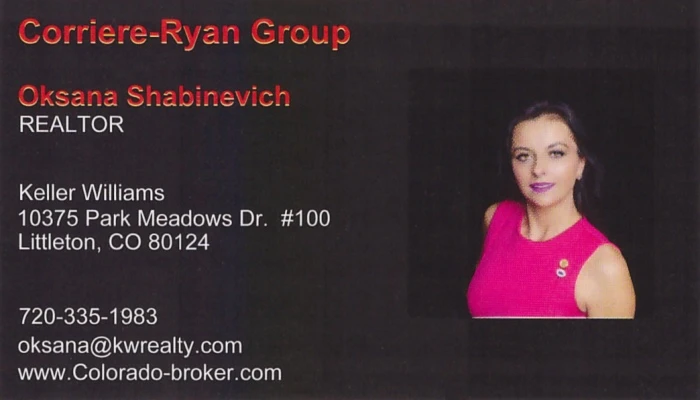 Oksana Shabinevich Business Card
