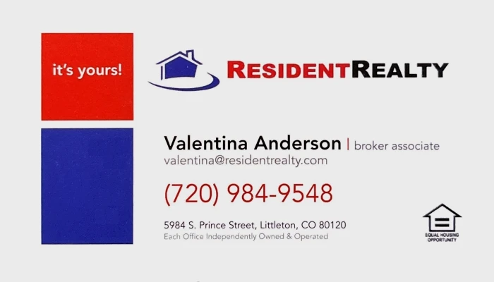 Valentina Anderson Business Card