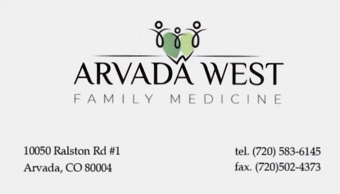 Arvada West Family Medicine Business Card