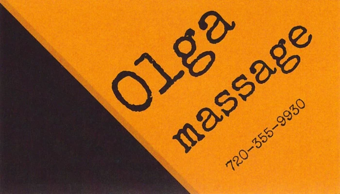 Olga Massage Business Card