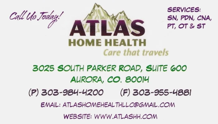 Atlas Home Health Business Card