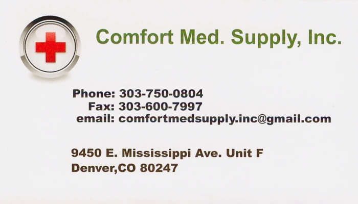 Comfort Med. Supply Business Card