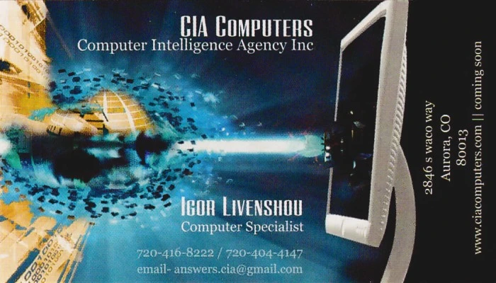 CIA Computers Business Card